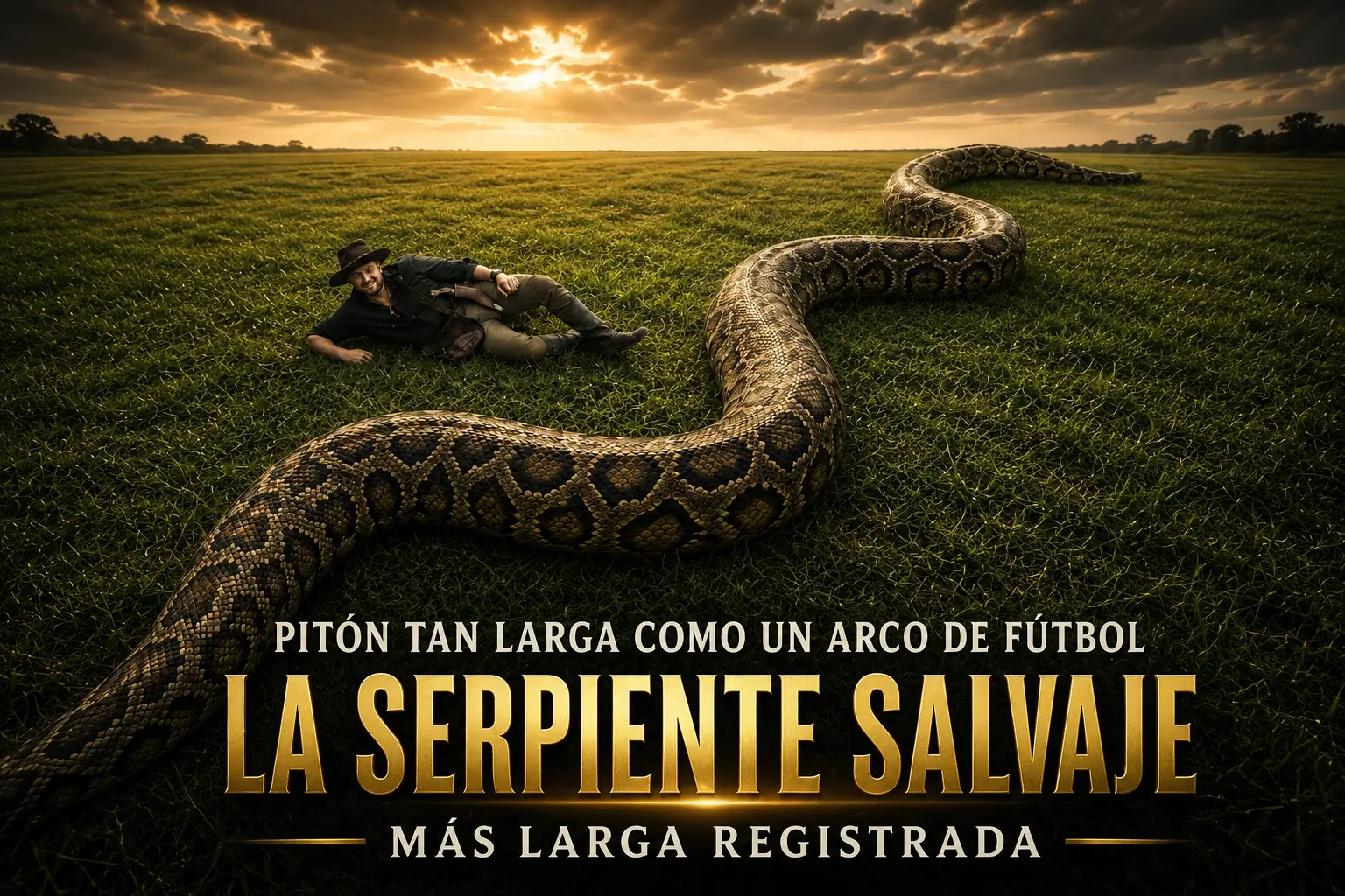 Pitón reticulada salvaje más larga registrada